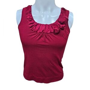 Elegant Burgandy Sleeveless Top Size‎ XXS Petite